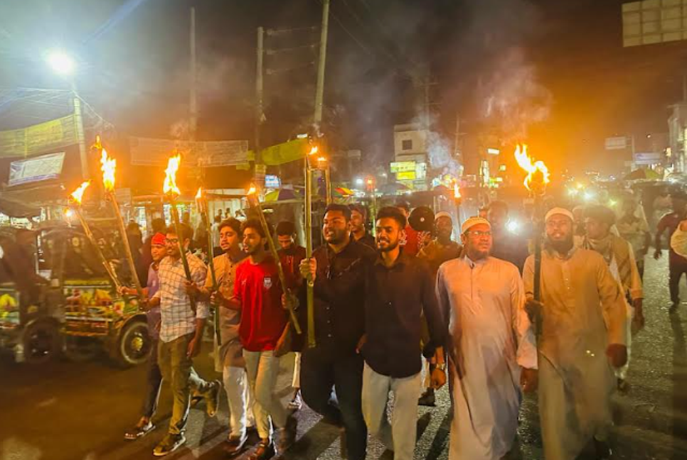 গাজায় গণহত্যার প্রতিবাদে মোহাম্মদপুরে মিছিল